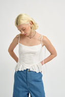 Eliza Faulkner Designs Inc. Tops Candy Corset White Eyelet
