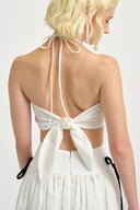 Eliza Faulkner Designs Inc. Tops Frankie Halter Top White Eyelet