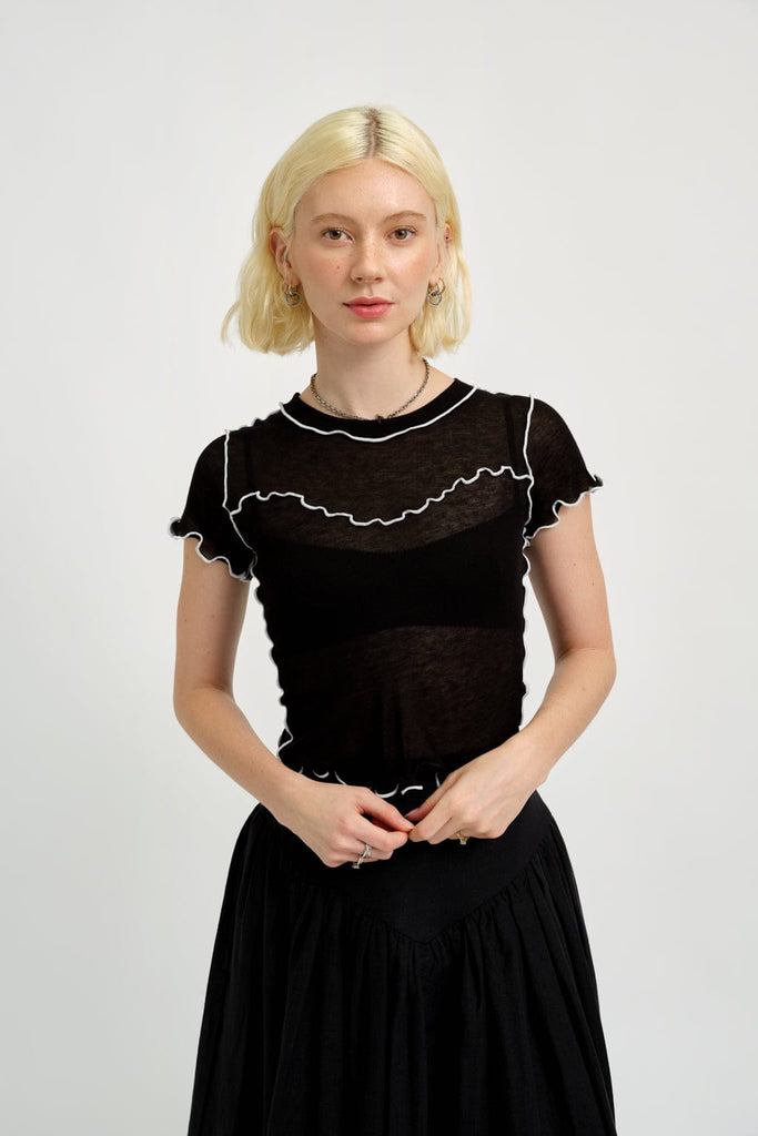 Eliza Faulkner Designs Inc. Tops Gigi Baby Tee Black & White