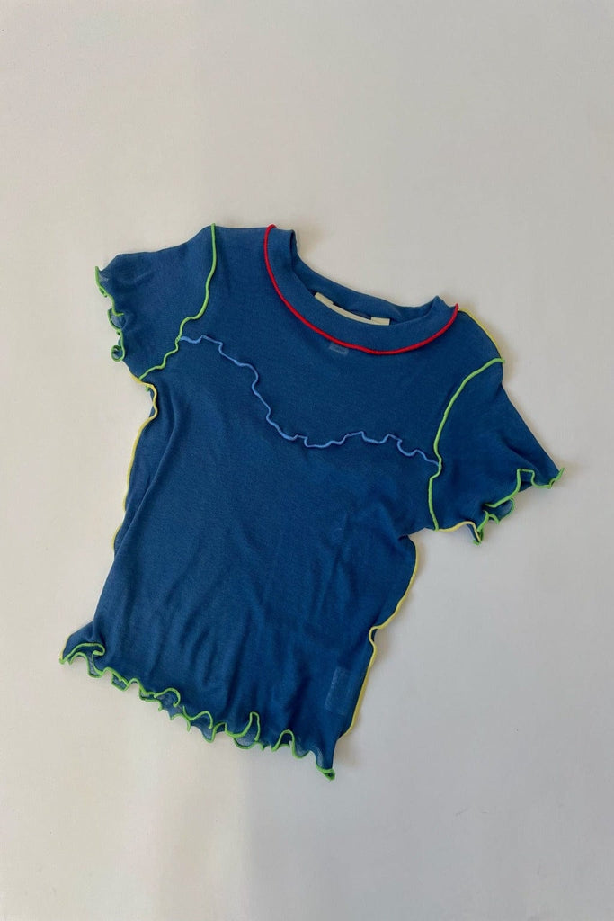 Eliza Faulkner Designs Inc. Tops Gigi Baby Tee Blue & Multi