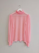 Eliza Faulkner Designs Inc. Tops Large Pre-loved Dolly Mesh Turtleneck Pink Size - L