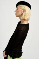 Eliza Faulkner Designs Inc. Tops Longsleeve Rib Tee Black