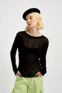Eliza Faulkner Designs Inc. Tops Longsleeve Rib Tee Black