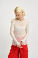 Eliza Faulkner Designs Inc. Tops Longsleeve Rib Tee White