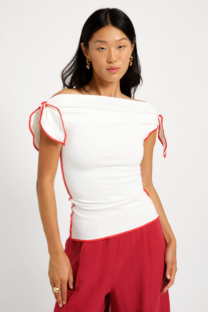 Eliza Faulkner Designs Inc. Tops Pepper Top White