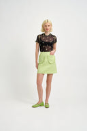 Eliza Faulkner Designs Inc. Tops Remy Tee Black Floral Mesh
