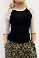 Eliza Faulkner Designs Inc. Tops Robin Top in Black and White