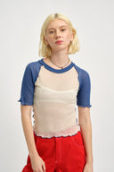 Eliza Faulkner Designs Inc. Tops Ruth Tee Blue & White