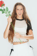 Eliza Faulkner Designs Inc. Tops Ruth Tee White & Black