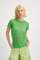 Eliza Faulkner Designs Inc. Tops Shortsleeve Rib Tee Green