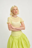 Eliza Faulkner Designs Inc. Tops Shortsleeve Rib Tee Butter Yellow