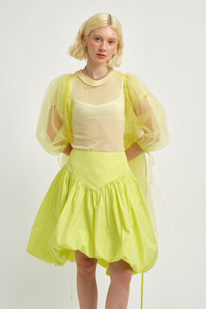 Eliza Faulkner Designs Inc. Tops Shortsleeve Rib Tee Butter Yellow