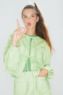 Eliza Faulkner Designs Inc. Tops Shortsleeve Rib Tee Green