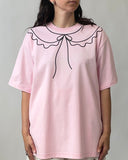 Eliza Faulkner Designs Inc. Trompe L'Oeil T-Shirt Pink
