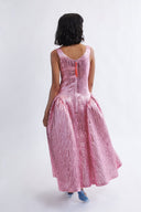 Eliza Faulkner Designs Inc. Vivienne Long Dress Pink Metallic