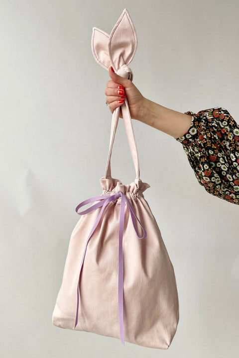 Bunni Tote Bag Pink Twill | Eliza Faulkner Designs Inc.