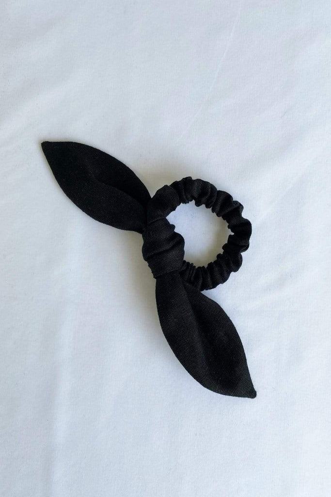 Eliza Faulkner Designs Inc. Black Linen Scrunchie