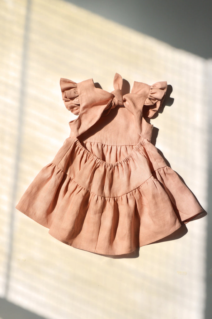 Eliza Faulkner Designs Inc. Dress Pink Linen Baby Angelica Dress