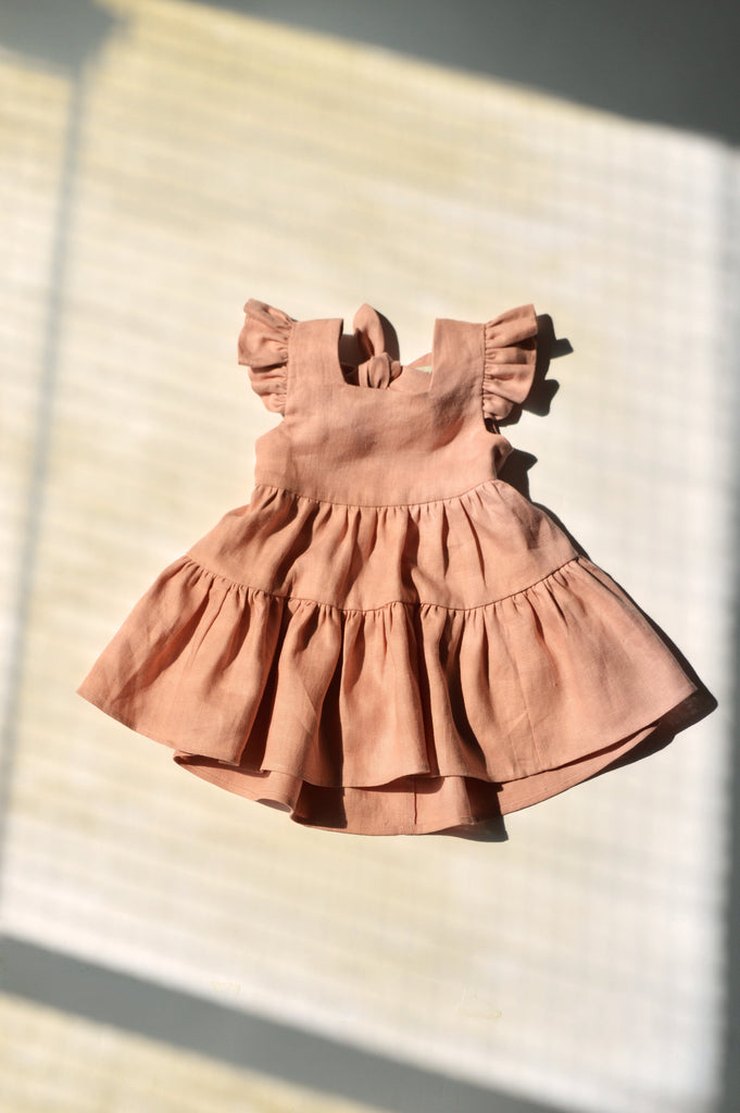 Eliza Faulkner Designs Inc. Dress Pink Linen Baby Angelica Dress