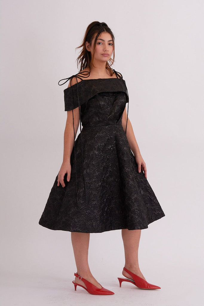 Eliza Faulkner Designs Inc. Dresses Amora Dress Black Jacquard