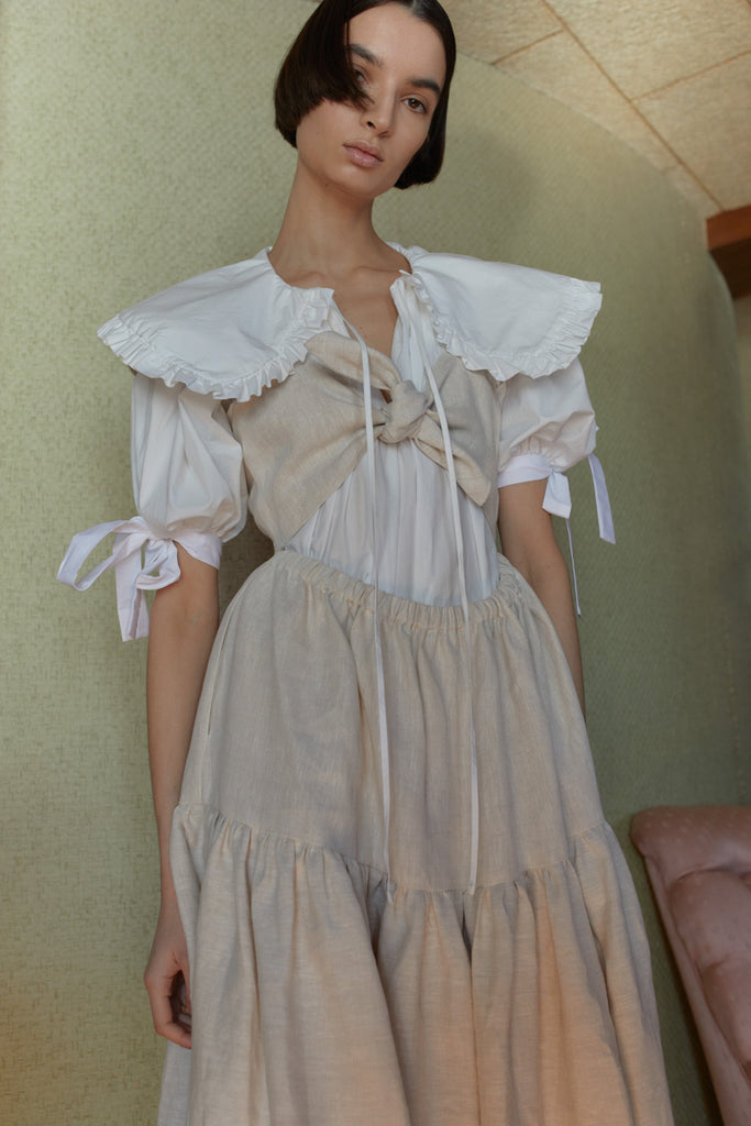 Eliza Faulkner Designs Inc. Raw Linen Angelica Dress