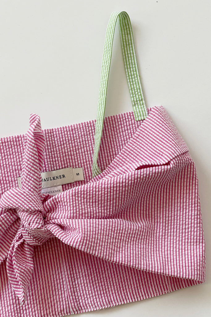 Eliza Faulkner Designs Inc. Shirts & Tops Pink Seersucker Molly Top