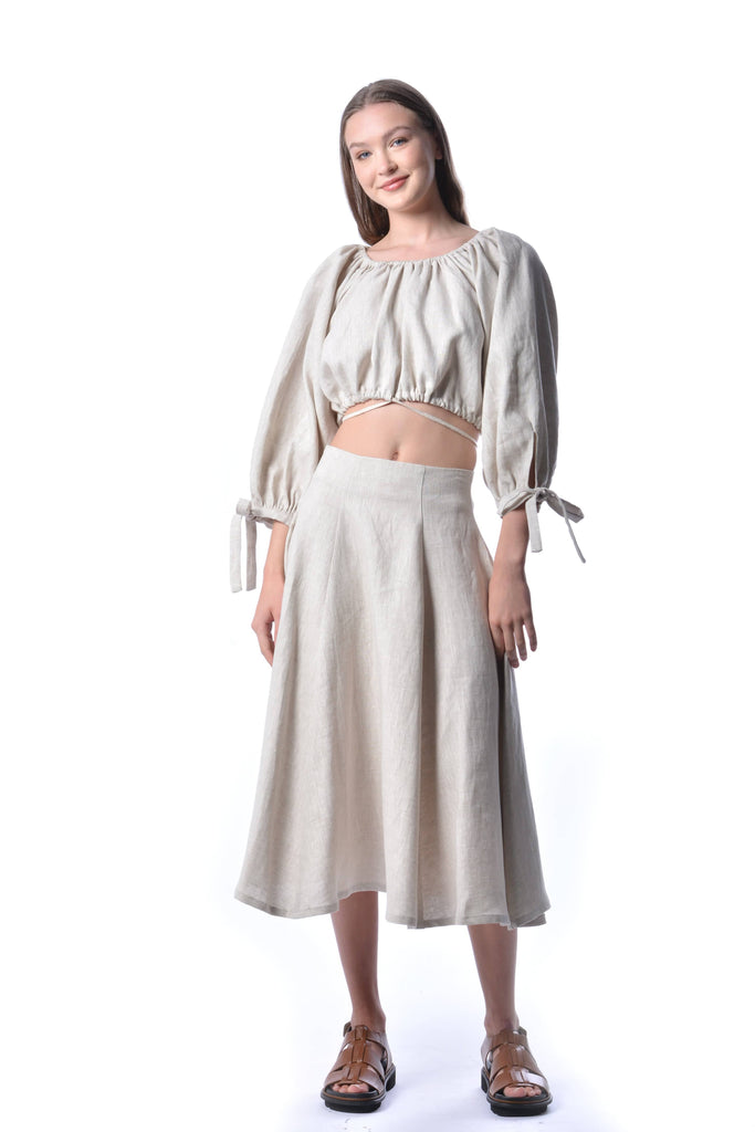 Eliza Faulkner Designs Inc. Skirts Raw Linen Berkley Skirt