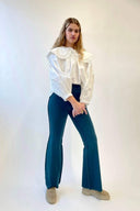 Eliza Faulkner Designs Inc. Teal JoJo Flare Leggings