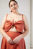 Eliza Faulkner Designs Inc. Terracotta Linen Molly Top