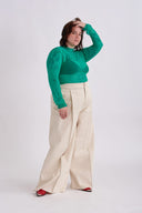 Eliza Faulkner Designs Inc. Tops Wave Mesh Turtleneck Teal