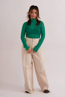 Eliza Faulkner Designs Inc. Tops Wave Mesh Turtleneck Teal